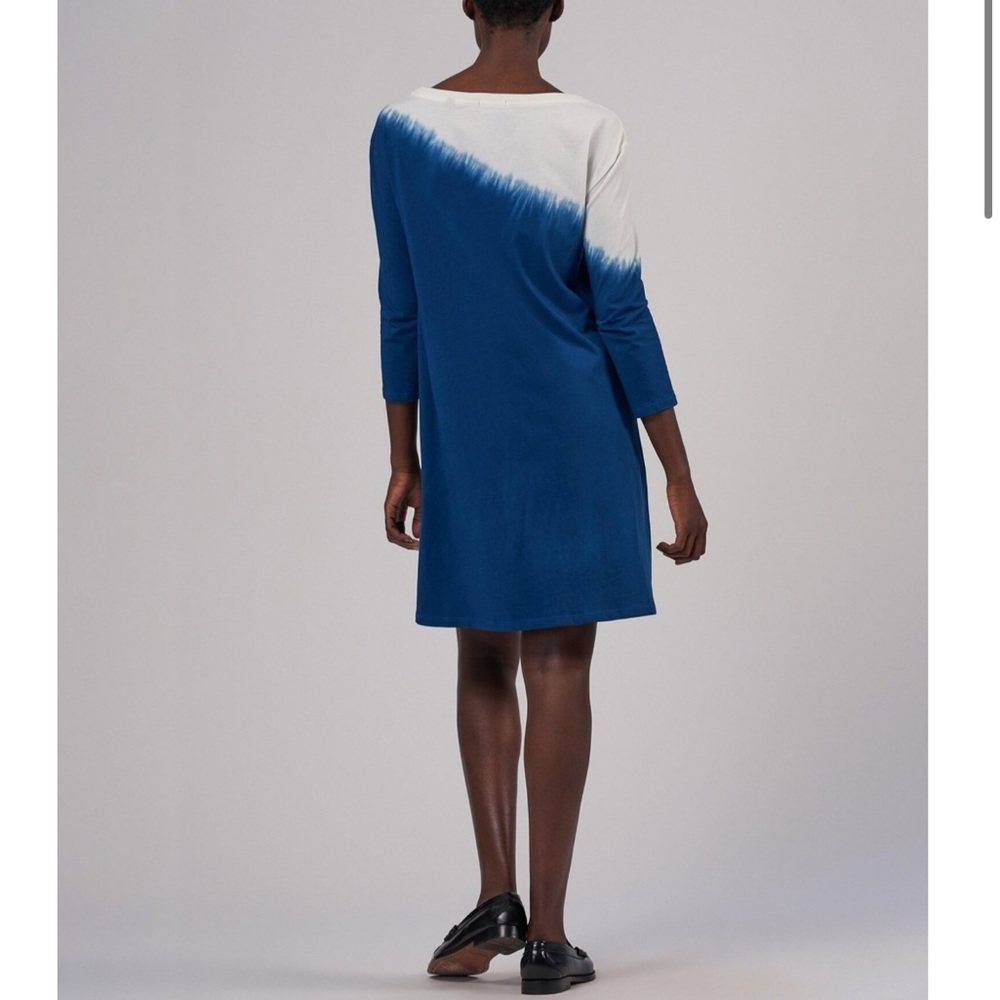 NWT ATM Blue-Dipped T shirt Dress